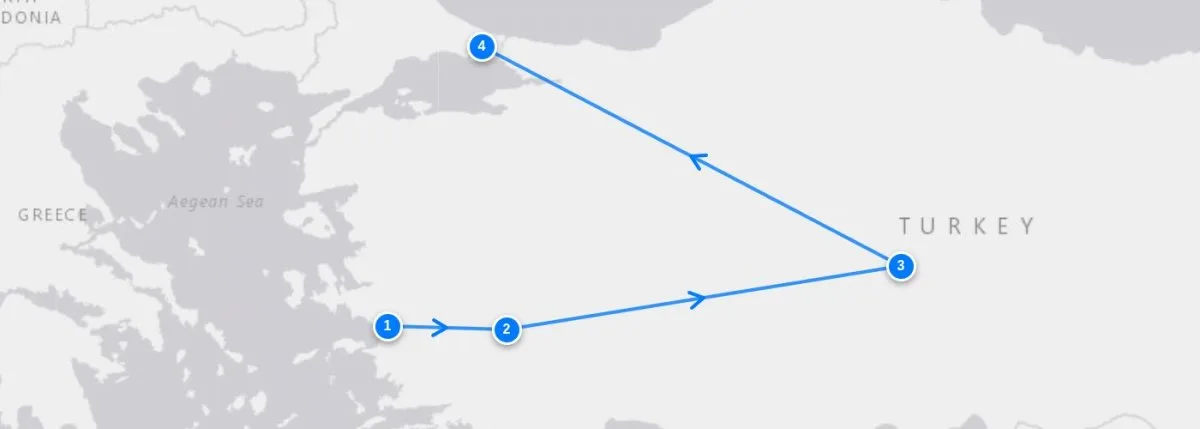 Taste Of Turkey route map